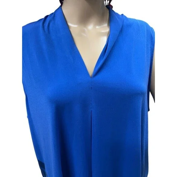Ellen Tracy Catalina Blue Sleeveless Top Blouse NWT Womens Size 2X - Picture 4 of 10